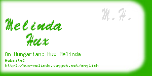 melinda hux business card